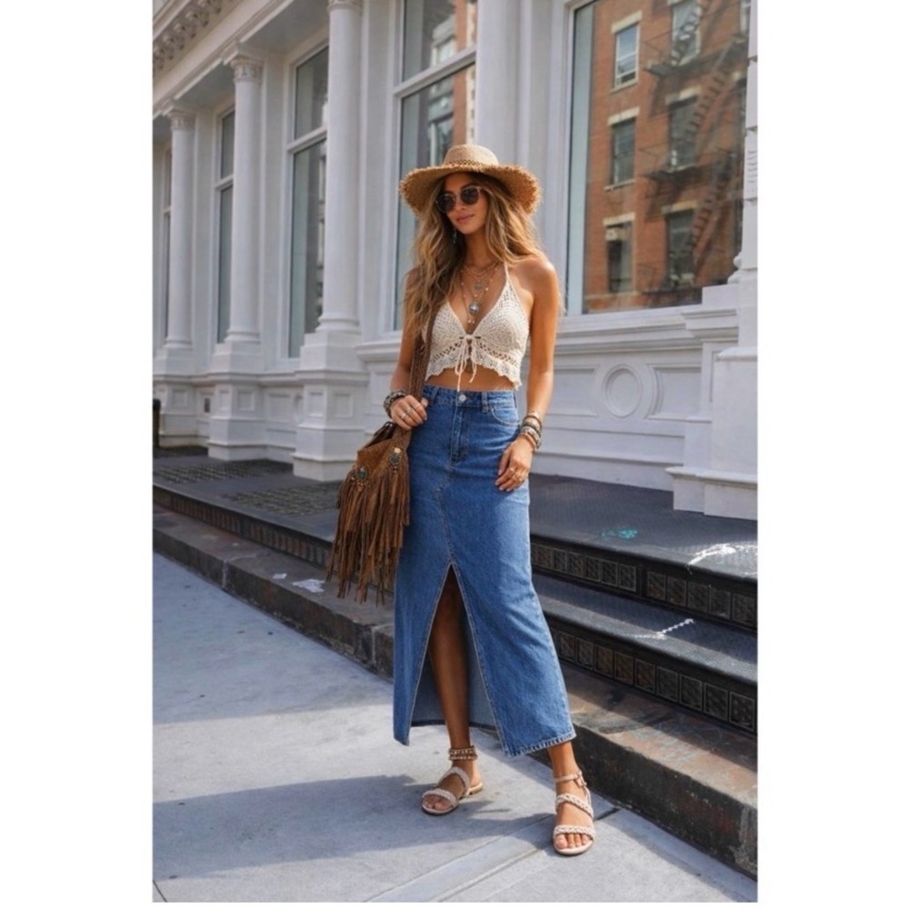 MADEWELL Denim Midi Skirt - Picture 2 of 9